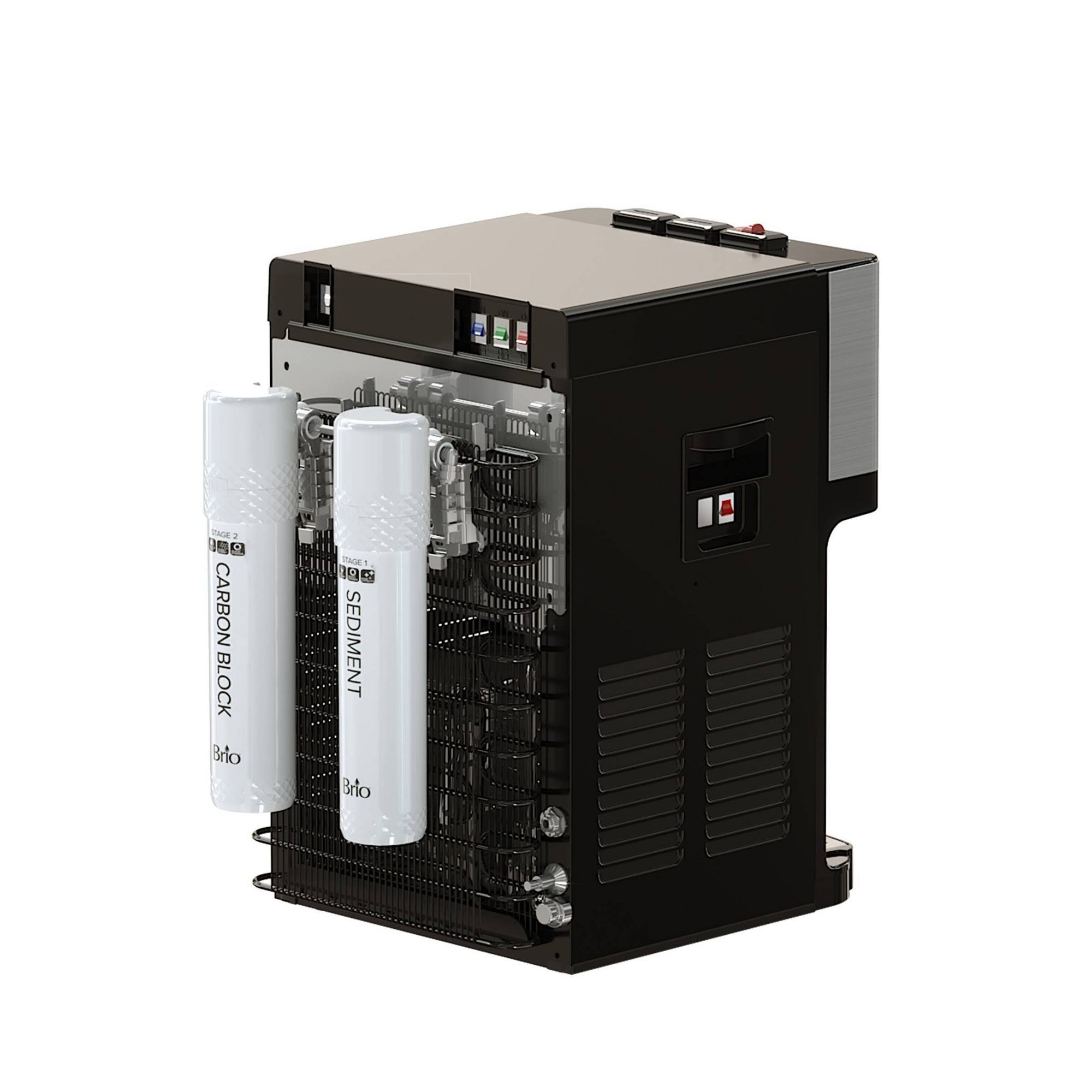 Brio Countertop Self Cleaning Bottleless Water Cooler Dispenser with Filtration - Hot Cold and Room Temperature Water. Free Extr
