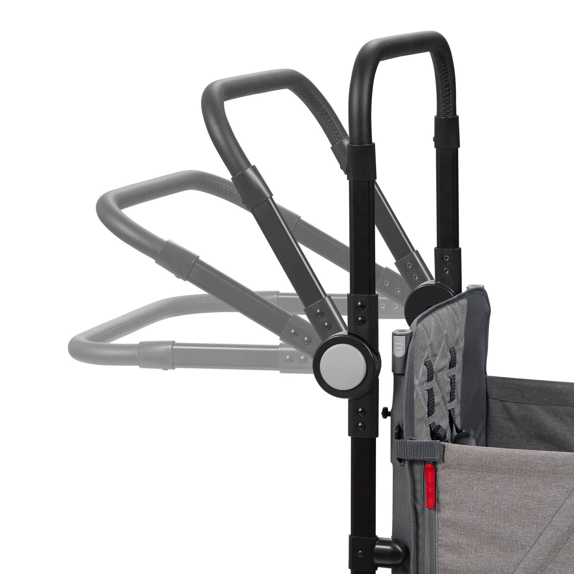 Radio Flyer Odyssey Stroller Wagon, Baby Stroller Wagon with Canopy and Bag, Grey