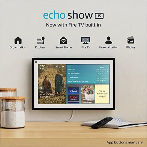 Echo Show 15, Full HD 15.6" smart display for family organization with Alexa