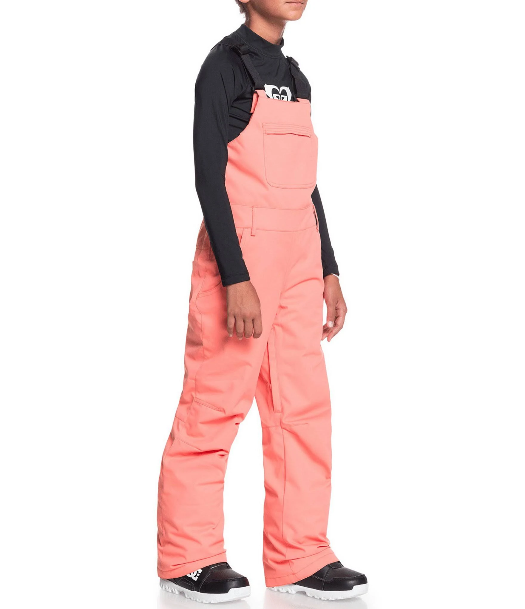 Roxy Girls Non Stop Bib Girl Pant - Fusion Coral / 16/XXL