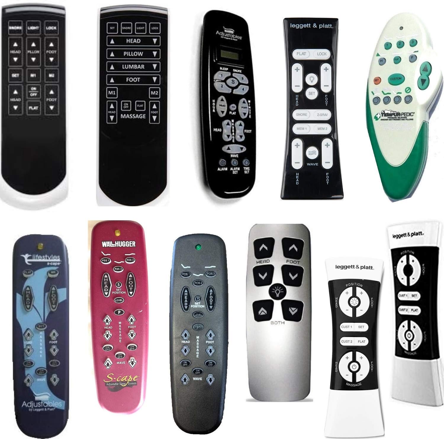 Leggett & Platt Adjustable Bed Replacement Remotes, All Models and Styles (Generic)