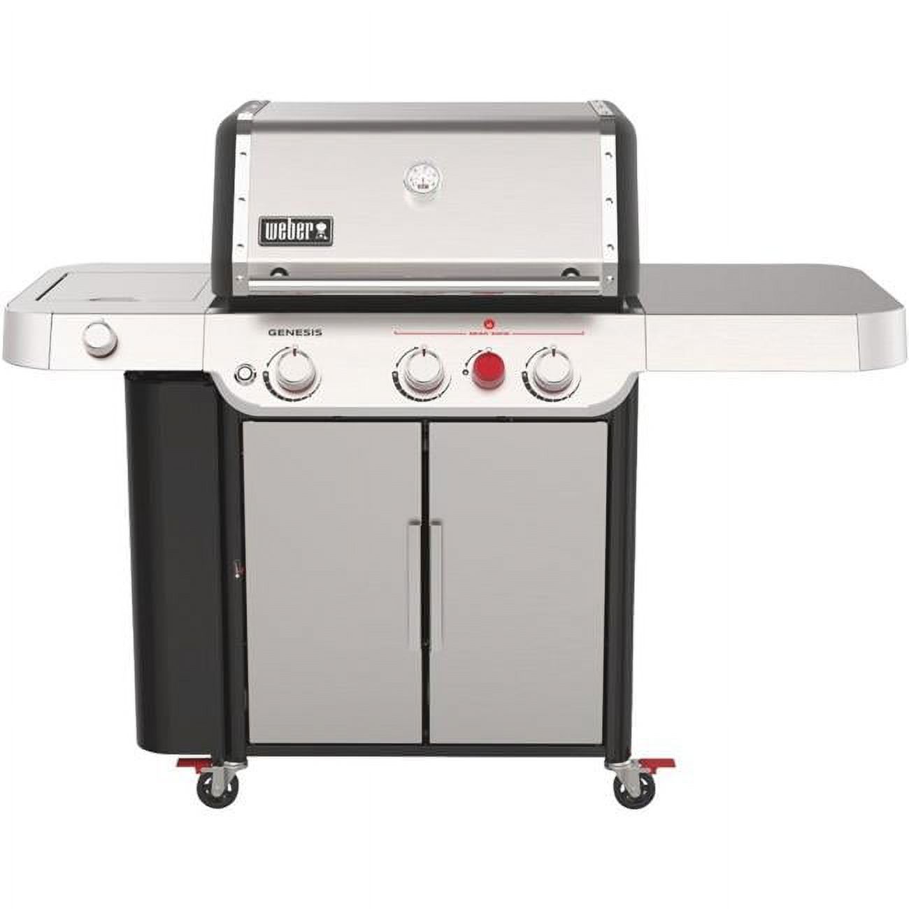 Weber 35400001 Genesis S-335 3-Burner LP Gas Grill, 39,000 BTUs + Side & Sear Burners, Stainless Steel - Quantity 1