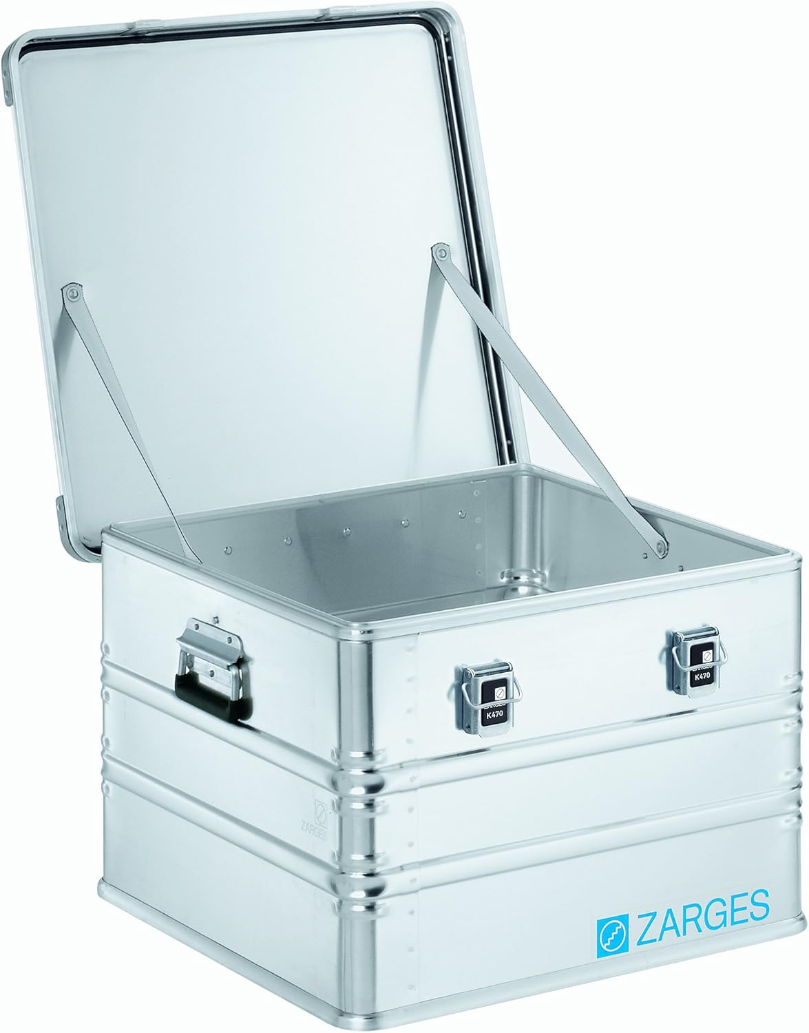 Zarges?K470 Aluminum Hard Protective Carrying Case, Portable Stackable Storage, Customizable Safe Lock Box, Dust and Water Resistant (44.1 x 28.3 x 18.9 Inches)