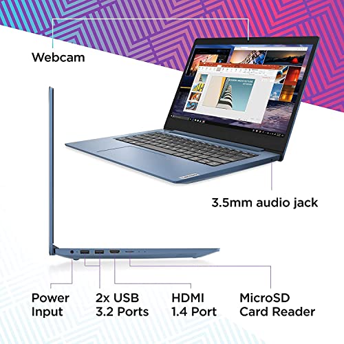 Lenovo IdeaPad 1 14.0" FHD Display, Intel Celeron N4020 Processor, 4GB RAM 512GB SSD, Intel UHD Graphics 600, Bluetooth, HDMI, Webcam, WiFi, Windows 11 in S Mode, Ice Blue