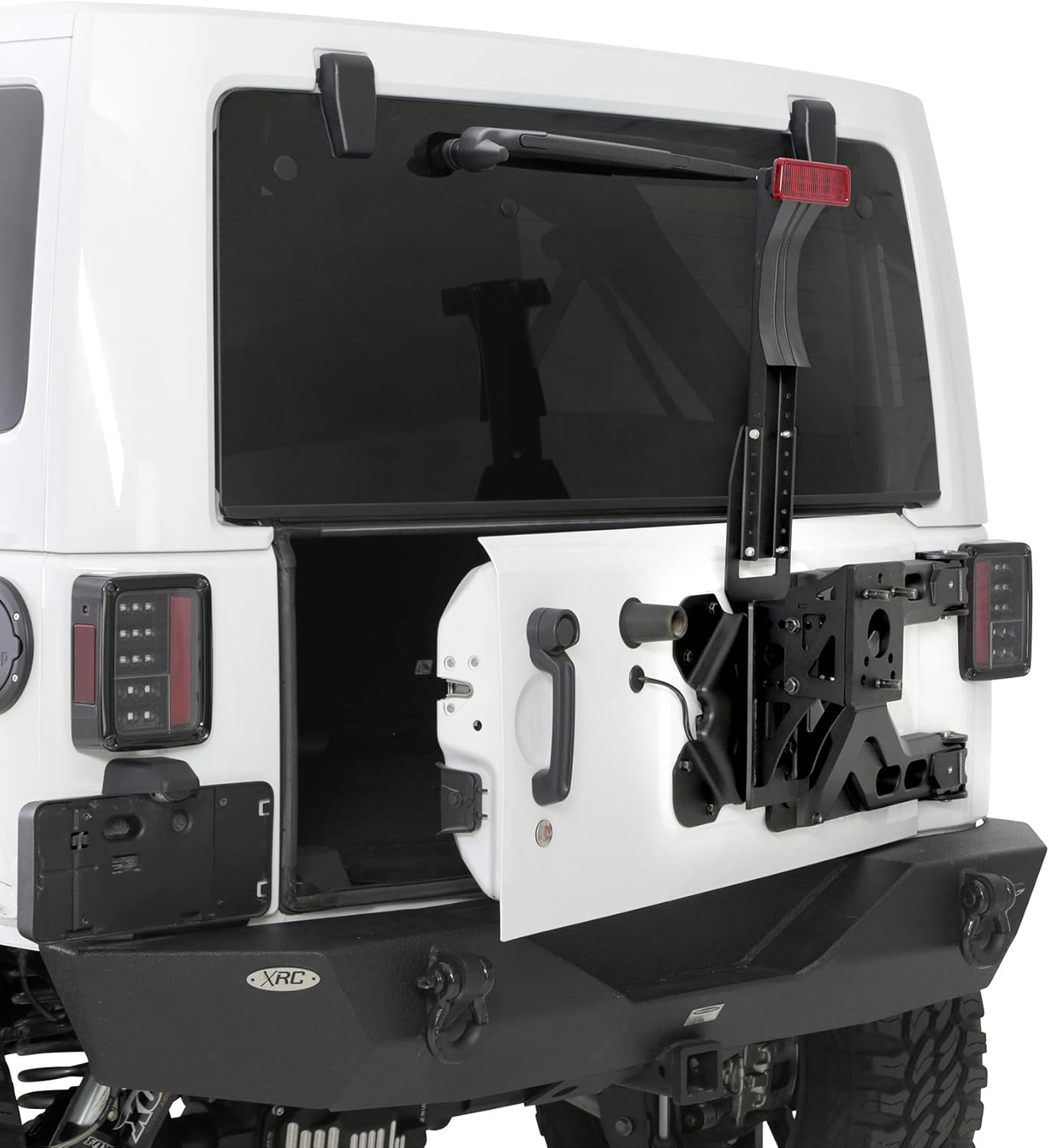 Smittybilt 2843 Pivot HD Oversize Tire Carrier for 2007-2018 Jeep Wrangler JK,Black