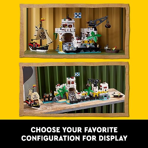 LEGO Icons Eldorado Fortress Building Kit, Pirate Gift, Includes Pirate Ship and 8 Minifigures, Nostalgic Gift Idea for Adults Who Love a Rewarding Project, Home Office Décor, 10320