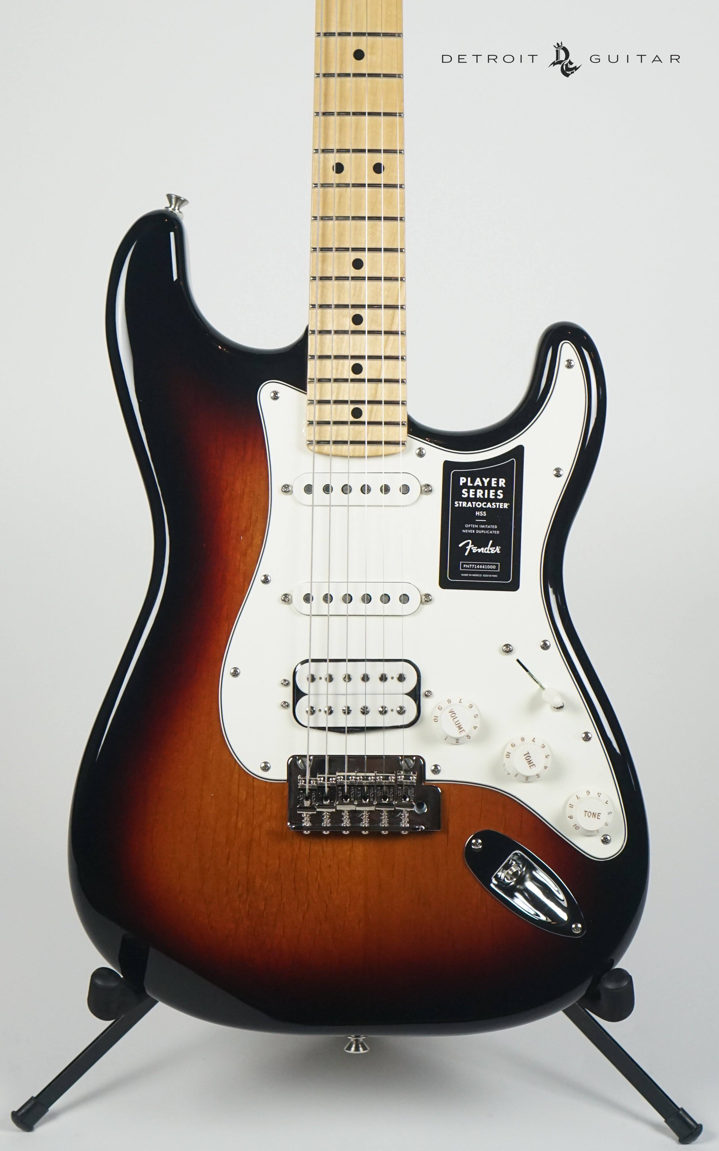 Fender Player Series Stratocaster HSS - 3-tone Sunburst with Maple Fingerboard Guitar