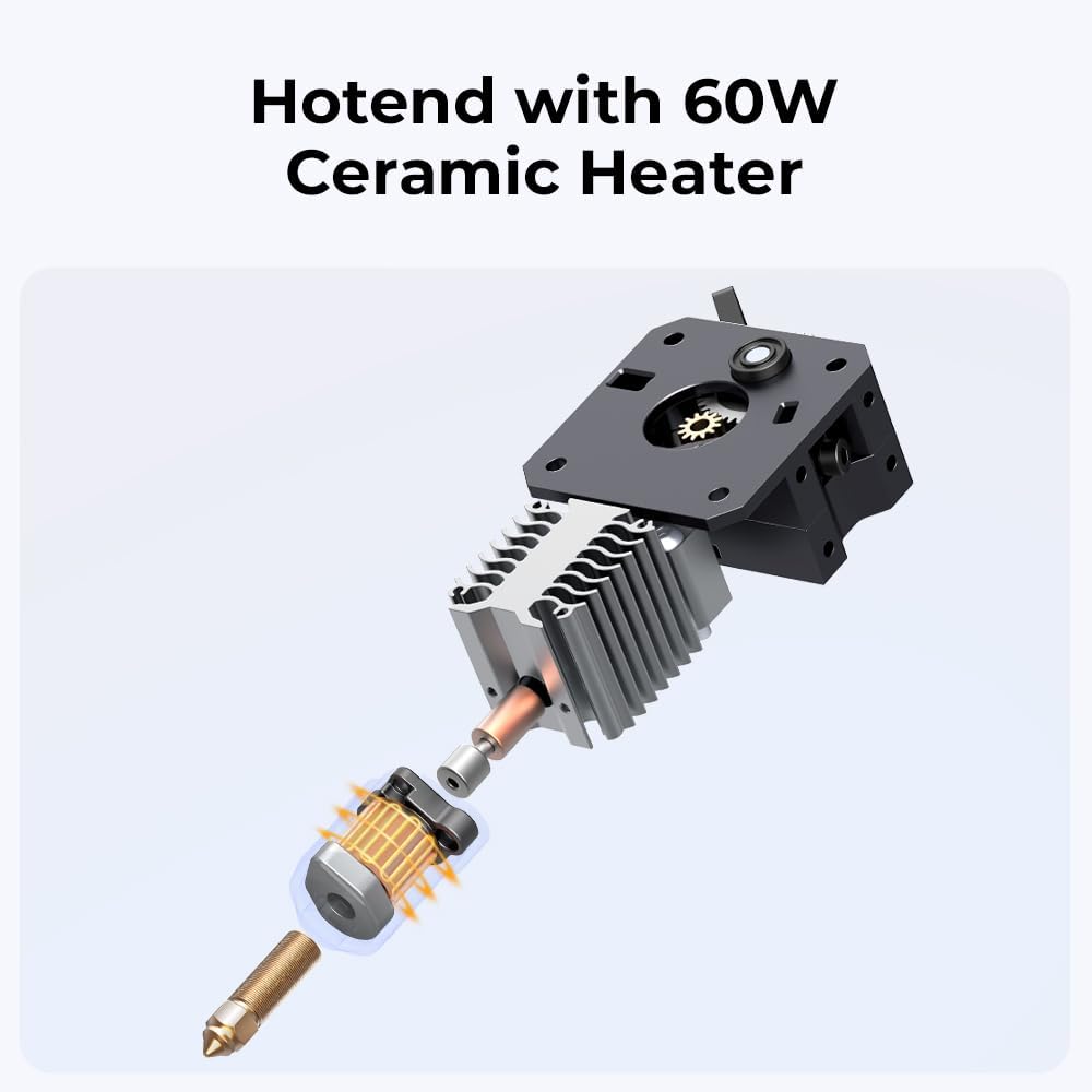 Creality Official Ender 3 V3 KE 3D Printer. Max Printing Speed 500mm/s, 60W Ceramic Heater Hotend, X-axis Linear Rail for Creality OS Ender3 V3 KE Smart Control 3D Printer