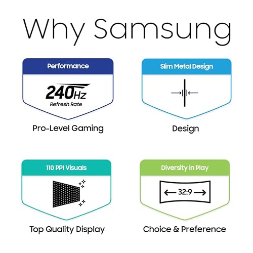 Samsung 49" Odyssey OLED (G93SC) Series Curved Gaming Monitor w QD-OLED, 240Hz, 0.03ms, DQHD, G-Sync Compatible, AMD FreeSync Premium Pro,Height Adjustable Stand,3 Yr Warranty,LS49CG932SNXZA