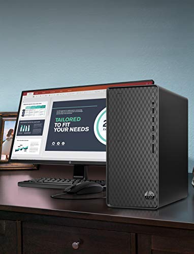 HP Desktop PC, AMD Ryzen 3 5300G, 8 GB SDRAM, 512 GB SSD, AMD Radeon Graphics, Windows 11 Home, M01-F3020 (2022),Black