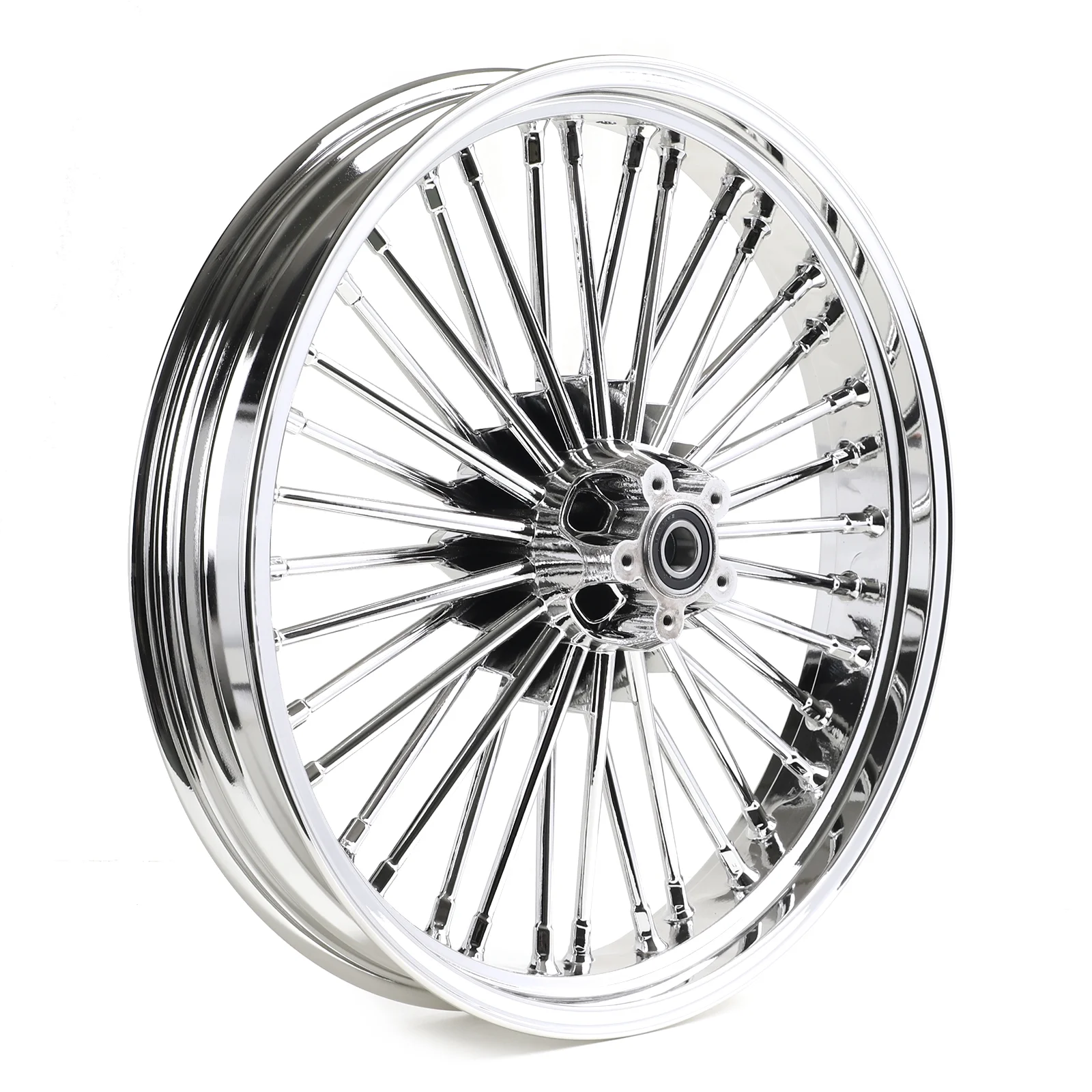 Chrome 21X3.5 Fat Spoke Front Wheel Rim ABS for Harley Touring Road King Glide Ultra Classic 09-20
