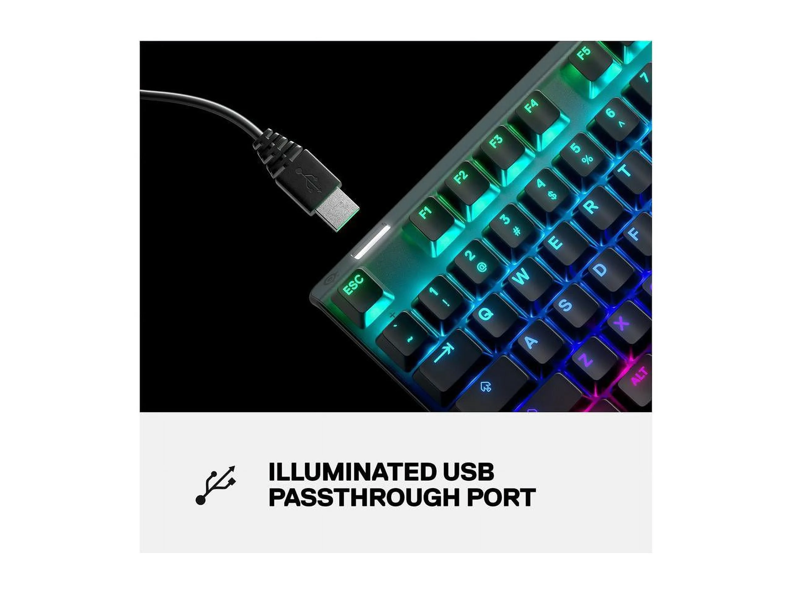 SteelSeries Apex Pro Mechanical Gaming Keyboard – Adjustable Actuation Switches – World’s Fastest Mechanical Keyboard – OLED Smart Display – RGB Backlit