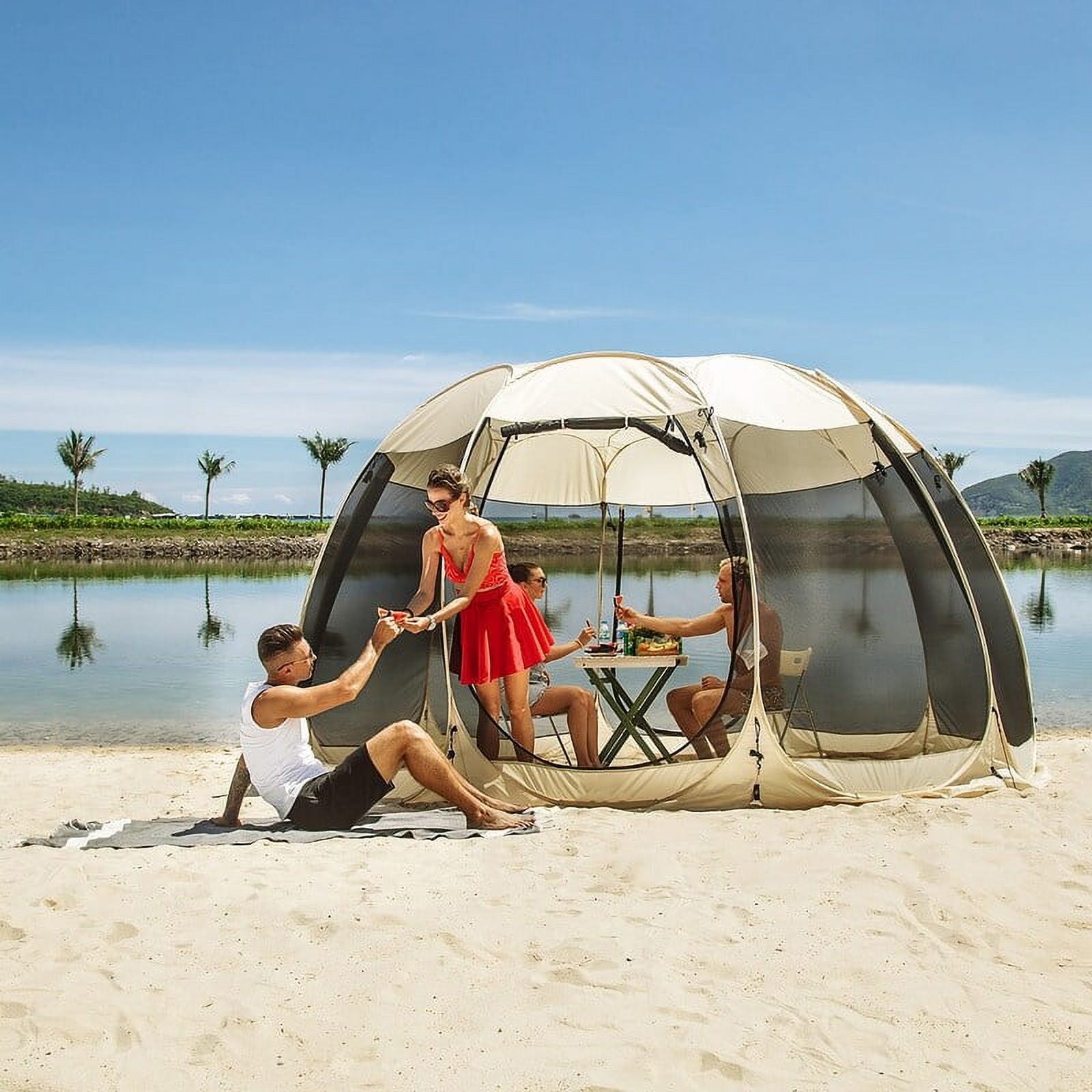 15 x 15 Outdoor Screen Tent - Instant Pop Up Screen Room Tent