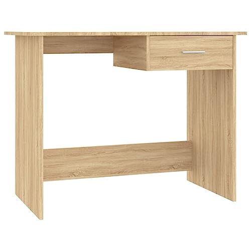 Desk Hutch Gaming Desk Computer Desk Teacher Desk - Desk Sonoma Oak 39.4"x19.7"x29.9" Engineered Wood for Game Room Office Classroom Study Room