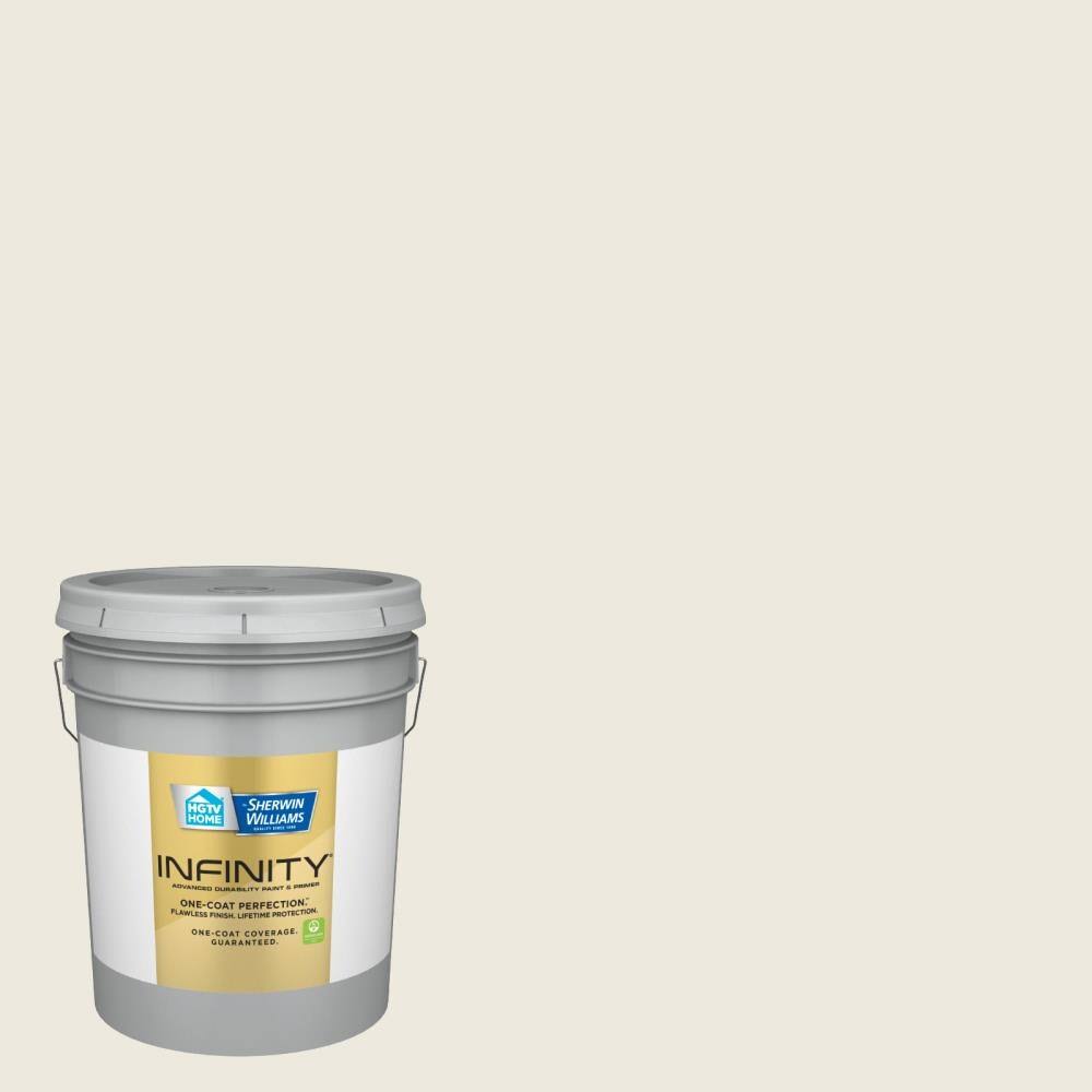 HGTV Home by Sherwin-Williams Infinity Flat Snow Cap 7003-8 Interior Paint (5-Gallon) | 7003-8-606920