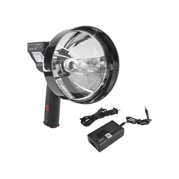 Larson Electronics RL-85-5 5 Million Candlepower Handheld Rechargeable Spotlight 100W Halogen Spot u0026 Flood - 5 in. Lens