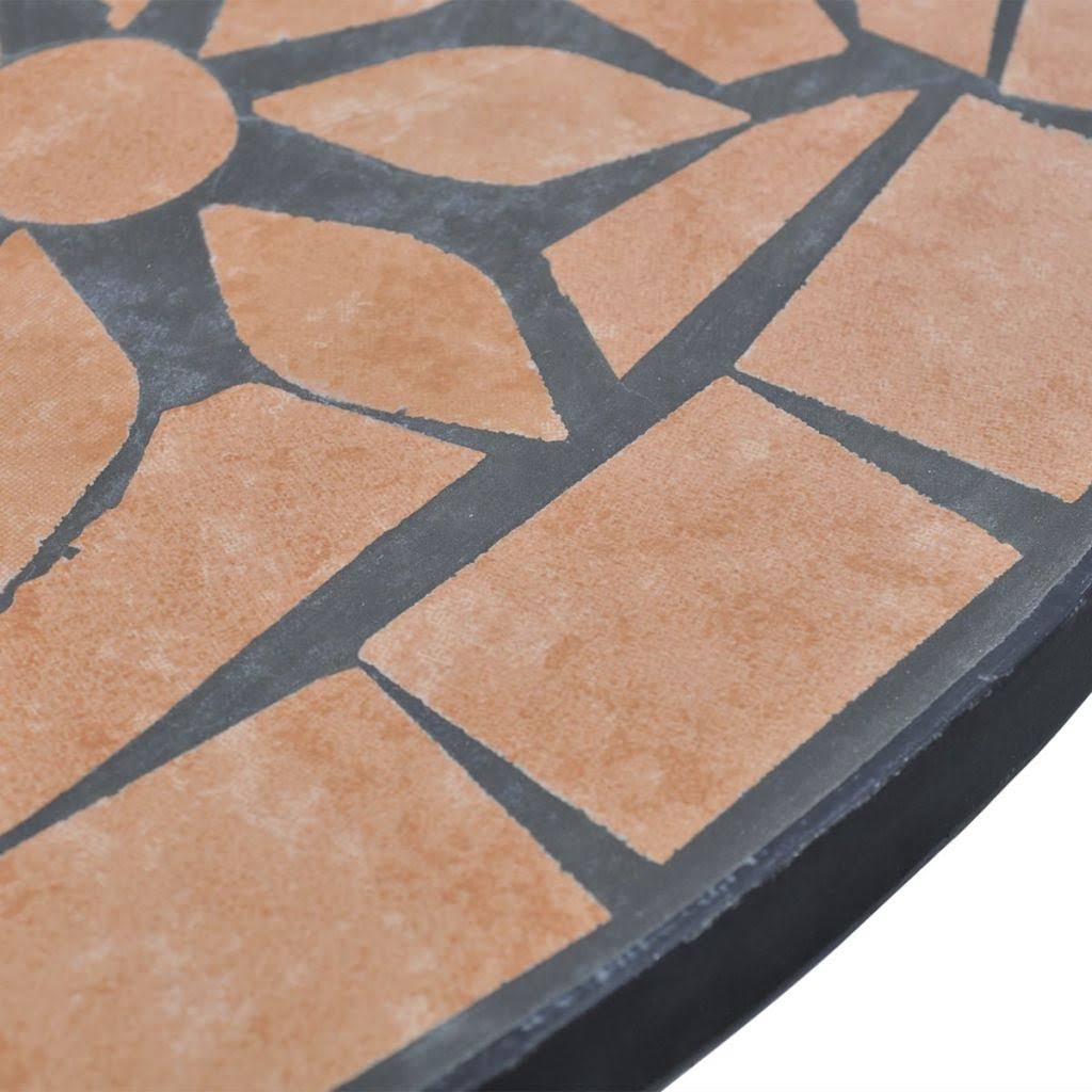vidaXL Bistro Table Blue and White 23.6x22 Mosaic
