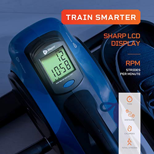 Lifepro Portable Under Desk Elliptical Exercise Machine - Motorized Pedal Exerciser for home workout, Tone Muscles, Energy Boost - Mini Foot & leg exerciser while sitting for seniors with Fitness App