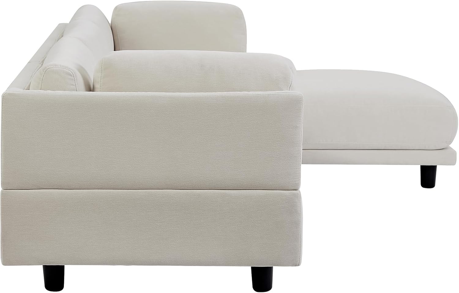 L Shaped Convertible Modular Sectional Sofa with Extra Wide Chaise , Deep Seat Reversible Corner Couch with Thicked Cushion ,Polyester Blend Upholstered Sofa&Couches for Living Room Furniture Sets