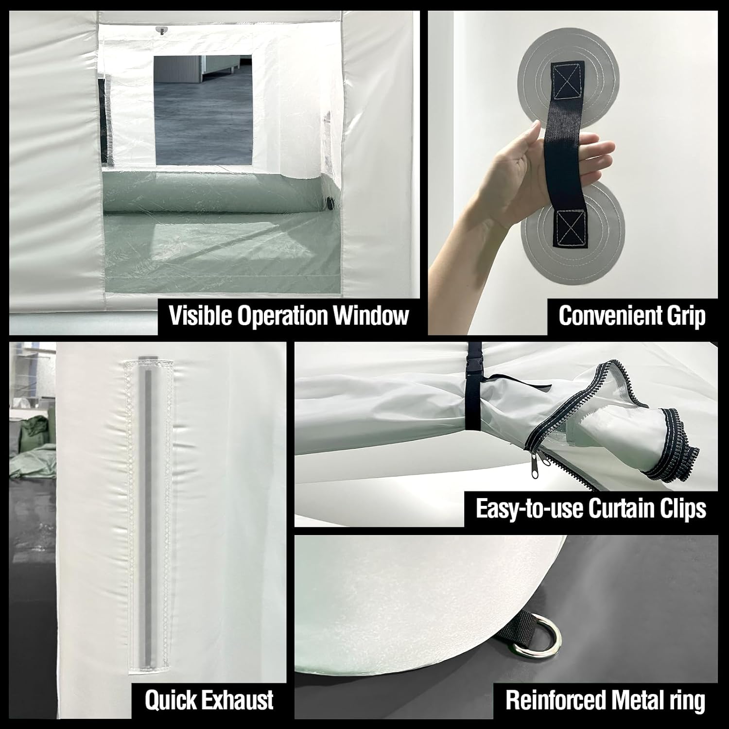 Portable Inflatable Paint Booth 13x10x8Ft with 550W Blower Inflatable Spray Booth Upgrade Air Filter System Environment Friendly, Blow Up Spray Painting Tent for Car Parts