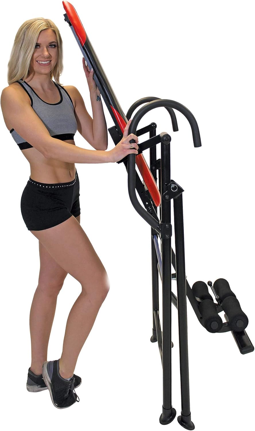 Body Vision IT9550 Deluxe Inversion Table with Adjustable Head Rest & Lumbar Support Pad, - Heavy Dutyup to 250 lbs., Red