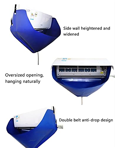 Air Conditioner Cleaning Cover Split Cleaning kit Wall Mounted Air Conditioning Cleaner Kit Dust Washing Clean Protector Bag Aircon Washbag Waterproof with Drain Outlet (Size : 1-2p)