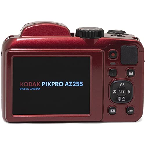 KODAK PIXPRO AZ255-RD 16MP Digital Camera 25X Optical Zoom 24mm Wide Angle Lens Optical Image Stabilization 1080P Full HD Video 3" LCD Vlogging Camera, with Bag & 32GB SD Card + Card Reader