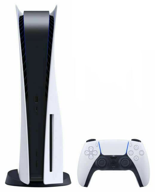 Playstation 5 Disc Version PS5 Console - 4K-TV Gaming, 120Hz 8K Output, 16GB GDDR6, 825GB SSD, WiFi 6, Bluetooth 5.1.
