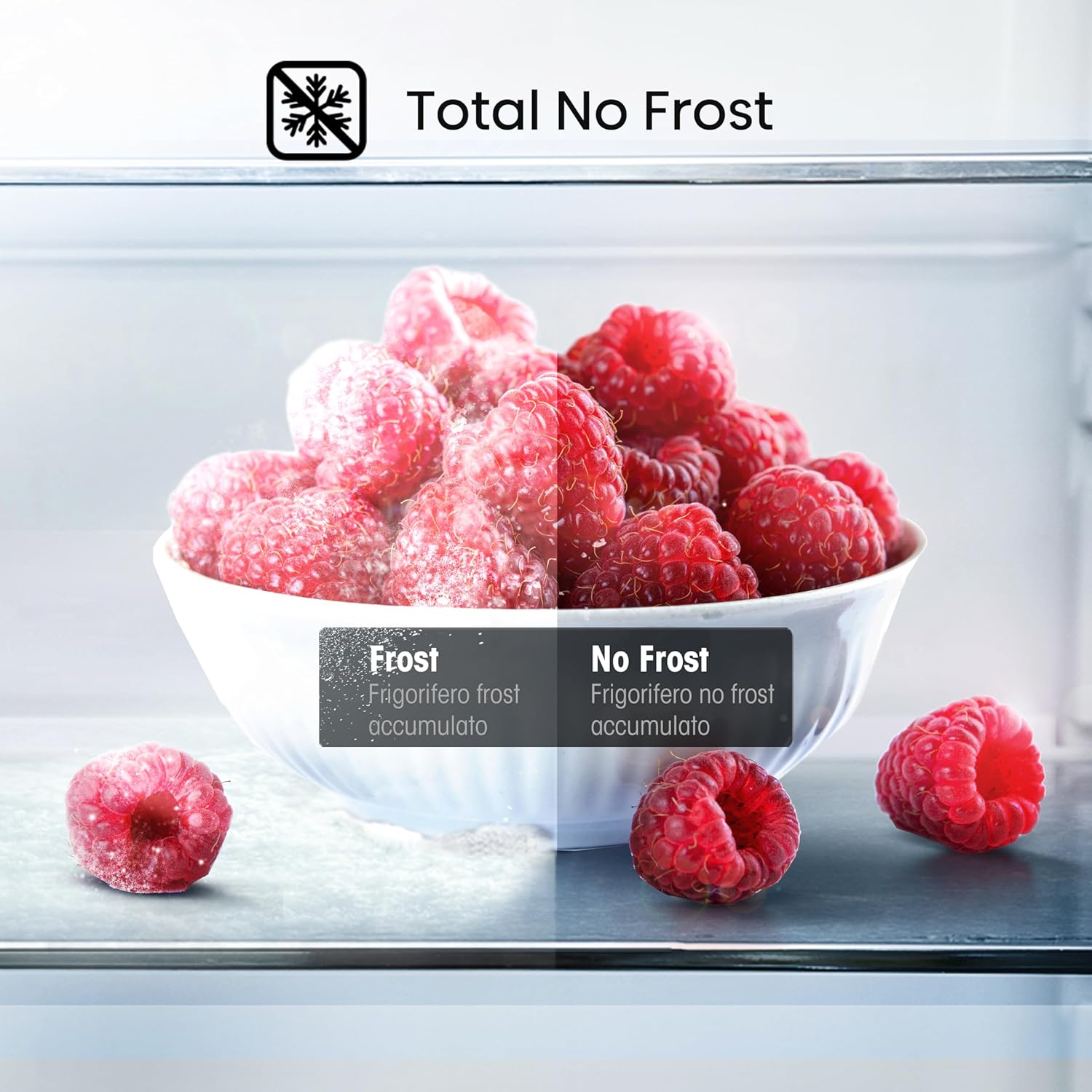 Hisense RS694N4ICE Freestanding American Side-by-Side Fridge Freezer - Total No Frost - Plumbed Water and Ice Dispenser - 562 liters - Stainless Steel - E Rated [Energy Class E]