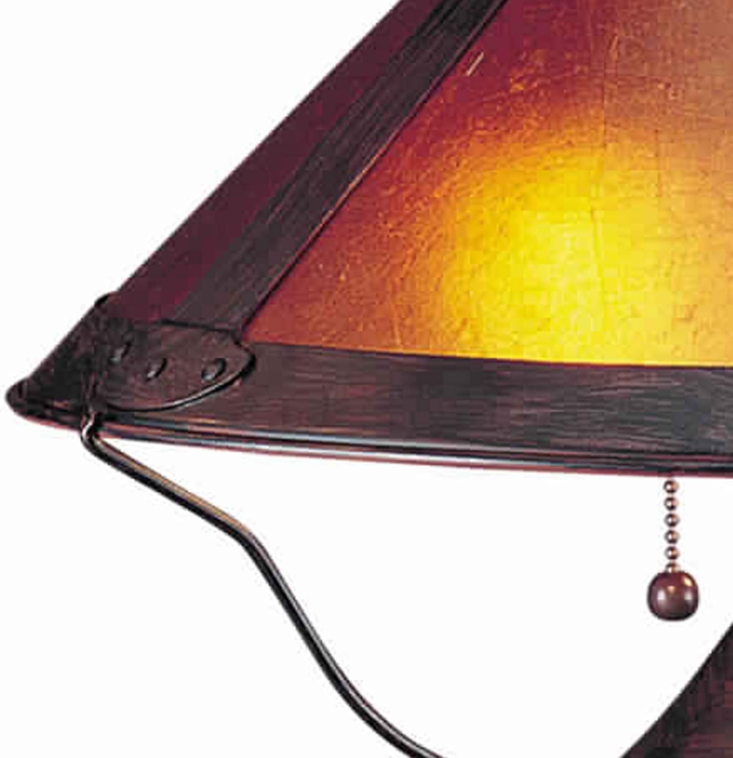 Benjara Pot Bellied Metal Body Table Lamp with Conical Mica Shade, Bronze
