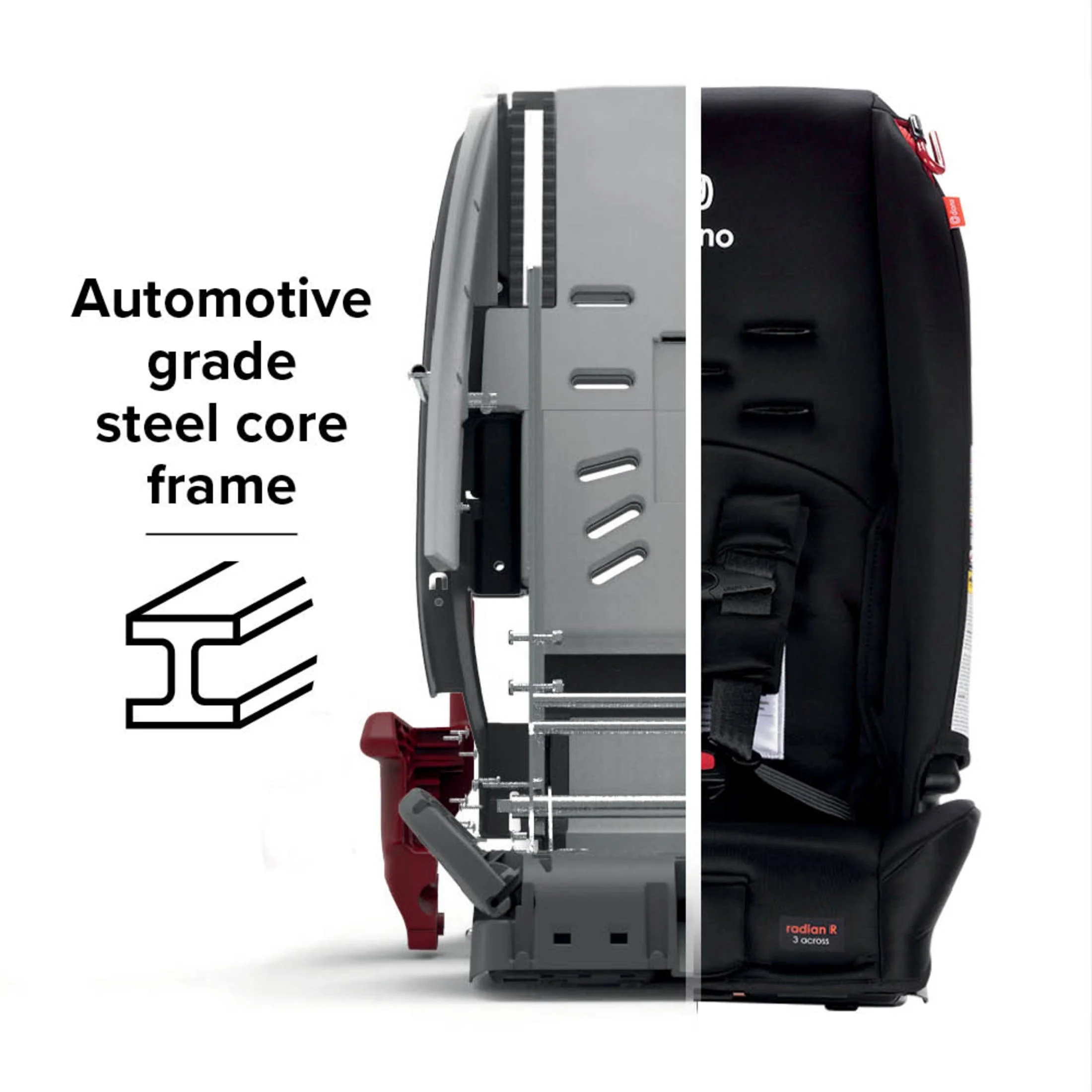 Diono Radian 3R All-in-One Convertible Car Seat, Slim Fit 3 Across, Black