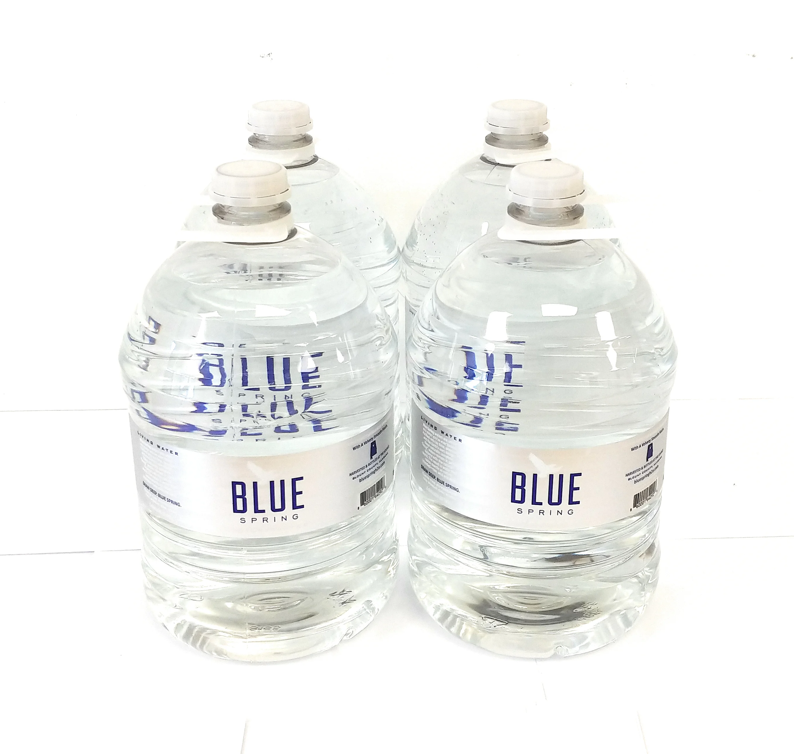 Blue Spring Natural Spring Water, Ph Balanced, Bottled Water, 4 Gallons per Case