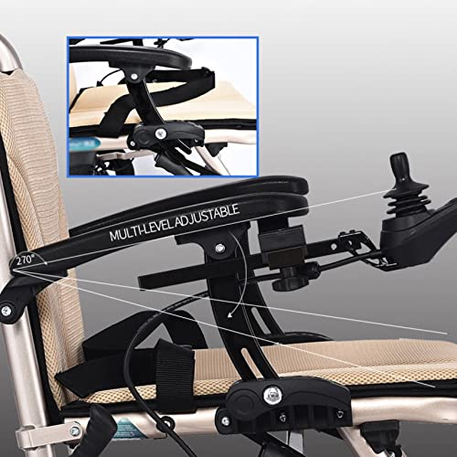 Lightweight Electric Power Wheelchair for Adults and Seniors 380W Motor Portable Travel Wheel Chairs Can Support 220 Pounds for Adults and Seniors