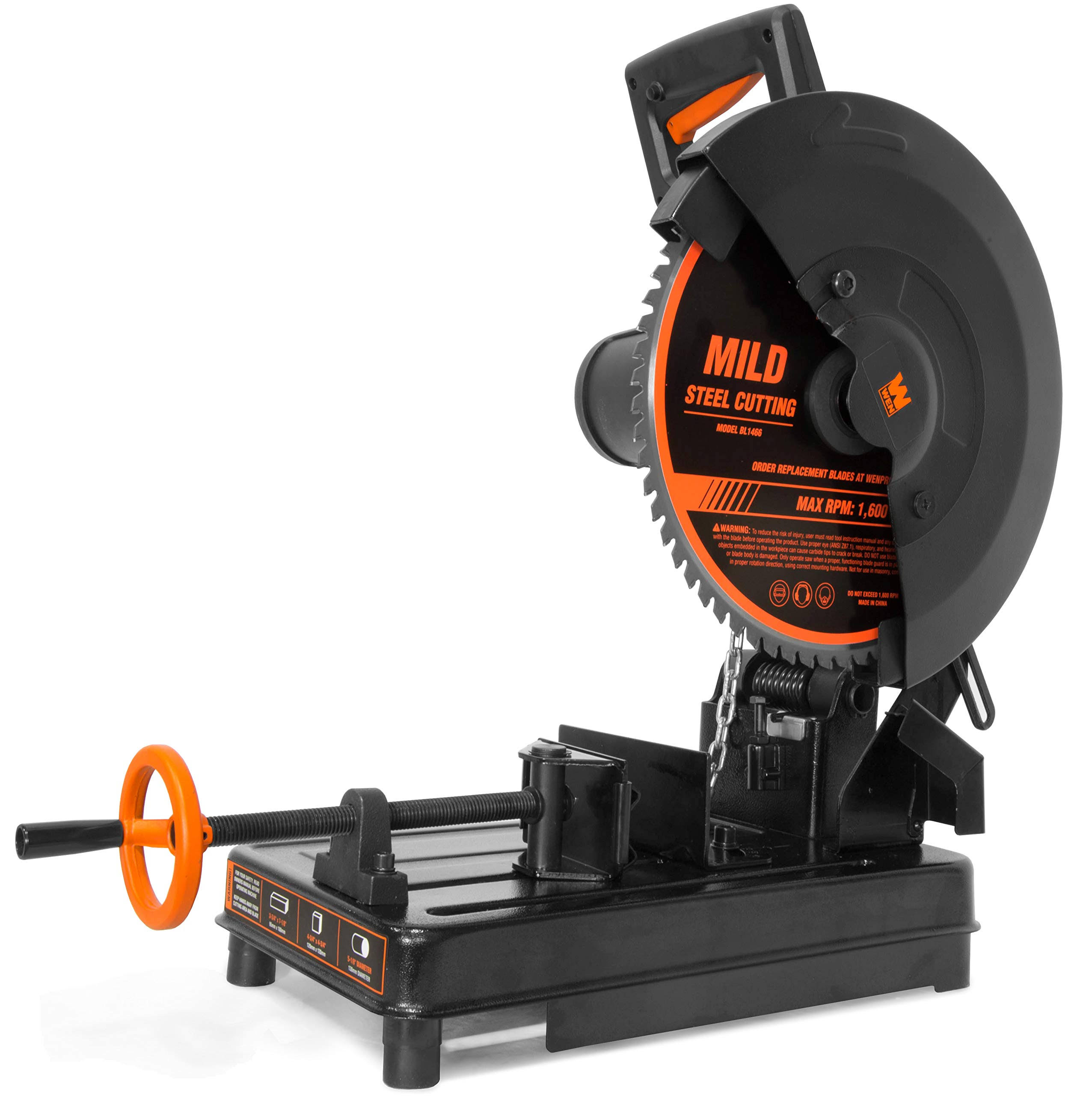 Wen CM1446 15-Amp 14-inch Multi-Material Cut-Off Chop Saw with Carbide-Tipped Metal-Cutting Saw Blade