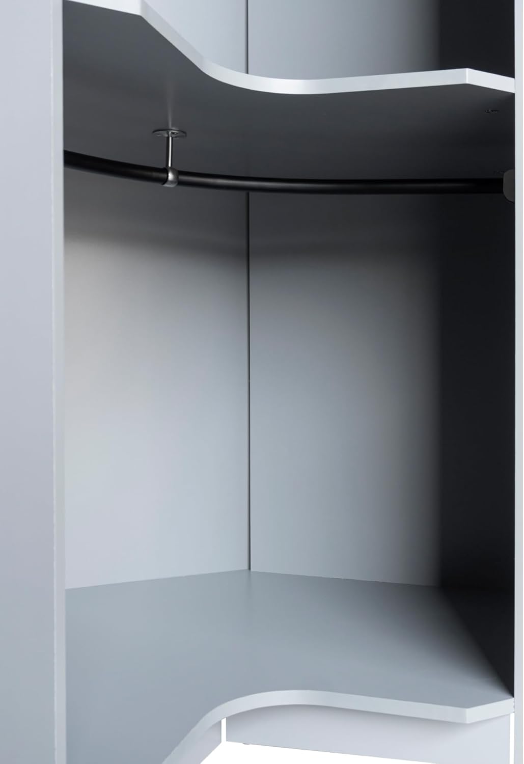 Armoir Wardrobe Closet & Cabinet - Functional Clothes Storage with Hanging Rail, Wooden Corner ArmoireWardrobe Freestanding for Bedroom, Locker Room, Home Office,Garage,roperos para guardar ropa
