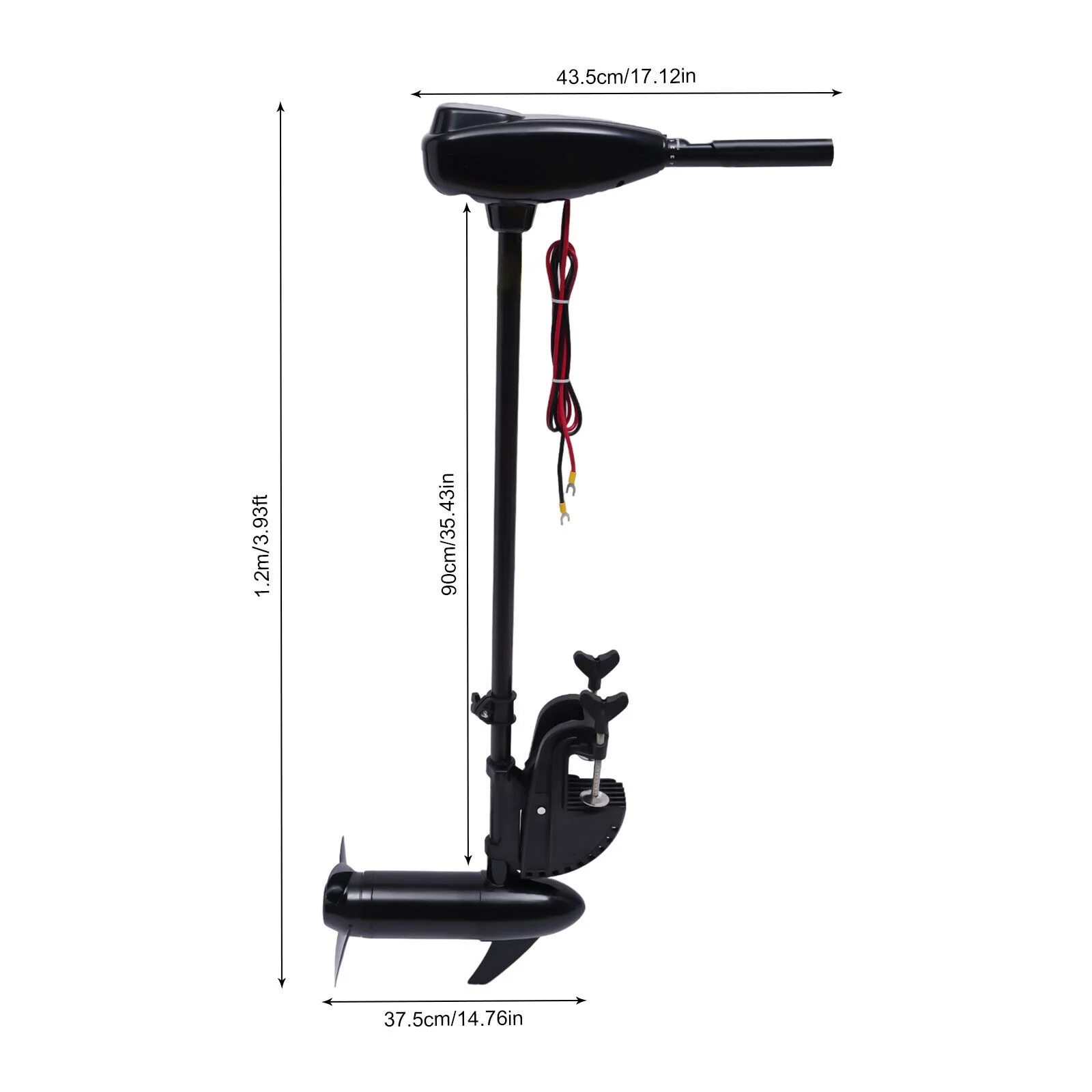 80lbs Thrust Electric Trolling Motor Outboard Motor Fishing Boat Engine 12V