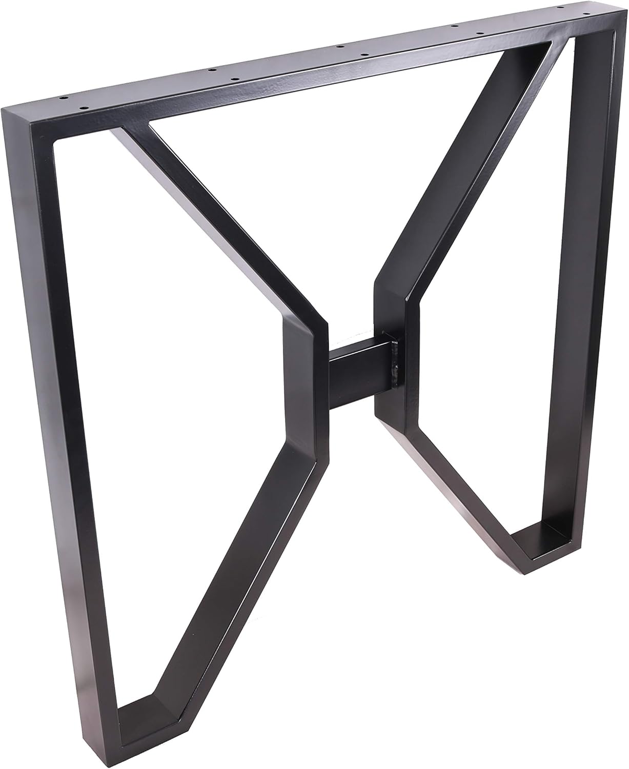 28" Dining Table Legs, X-Shaped Steel Table Legs, Office Table Legs,Computer Desk Legs,Industrial Kitchen Table Legs,Set of 2,Black