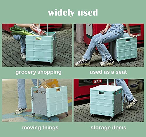 shopping cart foldable shopping trolley Foldable Shopping Trolley,For Groceries Teacher Crate Foldable Utility Cart With Lid And 8 Wheels Stair Climbing Collapsible Storage Cart For Office Shopping C