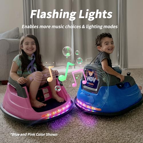 12V Kids Bumper Car, Electric Baby Bumper Car for Toddlers 1-3 with Remote Control, 3 Speeds - Blue