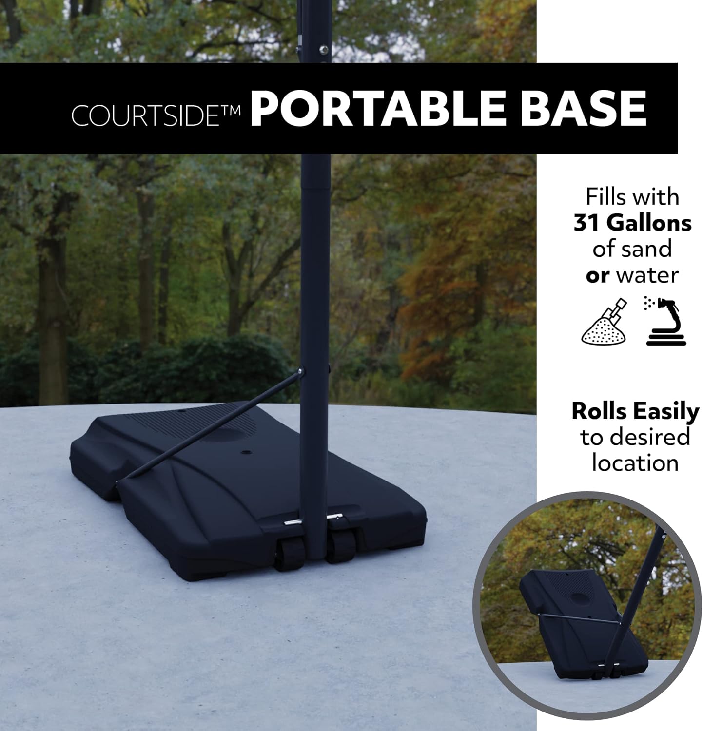 Lifetime 51550 Courtside Portable Basketball Hoop, 48-Inch Backboard