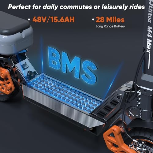 Ruitoo® Electric Scooter, 1000W/1600W/5600W Motor, Off Road Electric Scrooter Adults, 27/32/34/47Mph Top Speed, 28/35/44/50/53 Miles Max Range, Foldable E-Scooter Support Return
