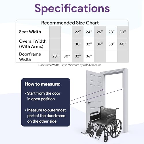 24 Inch Manual Bariatric Wheelchair for Adults Foldable - Black - Removable Full Length Arms Rest, Swing Away Footrests - 500LB Capacity - Adjustable Standard and Hemi Height - K7