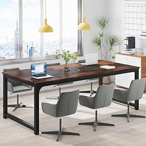Tribesigns Modern Computer Desk, 63 x 31.5 inch Large Executive Office Desk Computer Table Study Writing Desk Workstation for Home Office, Spliced Desktop, White