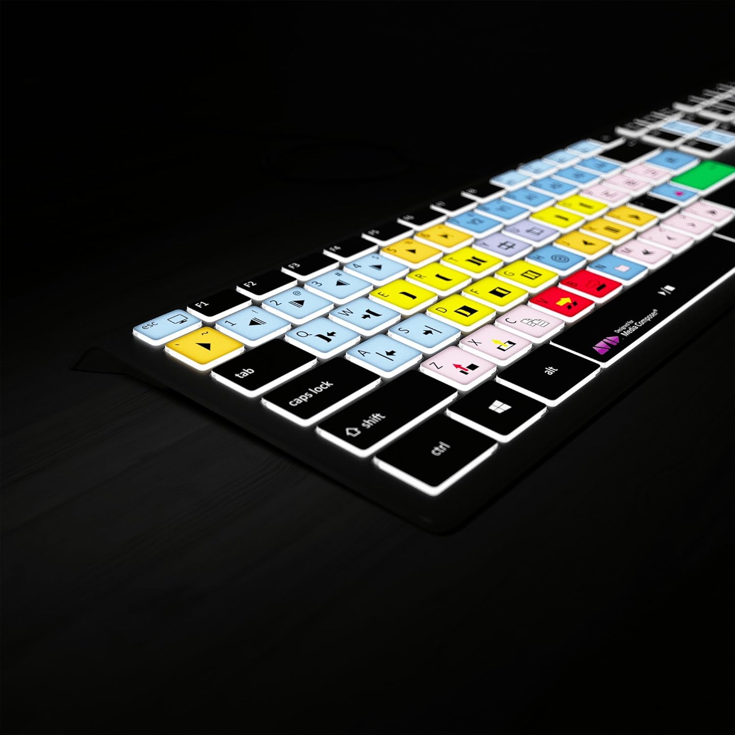 Avid Media Composer Keyboard | Backlit Keyboard for Windows PC | Editors Keys