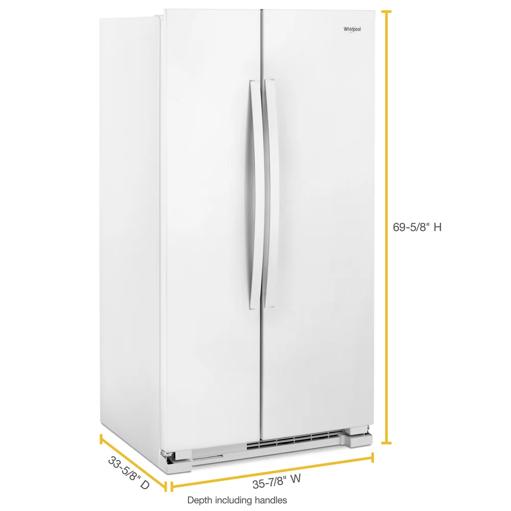 Whirlpool Wrs315snh 36 Wide 25.1 Cu. Ft. Side By Side Refrigerator - Stainless Steel