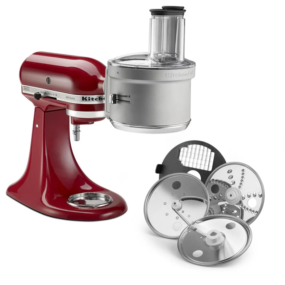 KitchenAid Food Processor Attachment with Commercial Style Dicing Kit, Gray, KSM2FPA