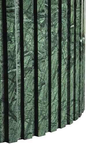 Meridian Furniture Genoa Collection Art Deco Coffee Table with Handcrafted Marble, 36" W x 36" D x 16" H, Green