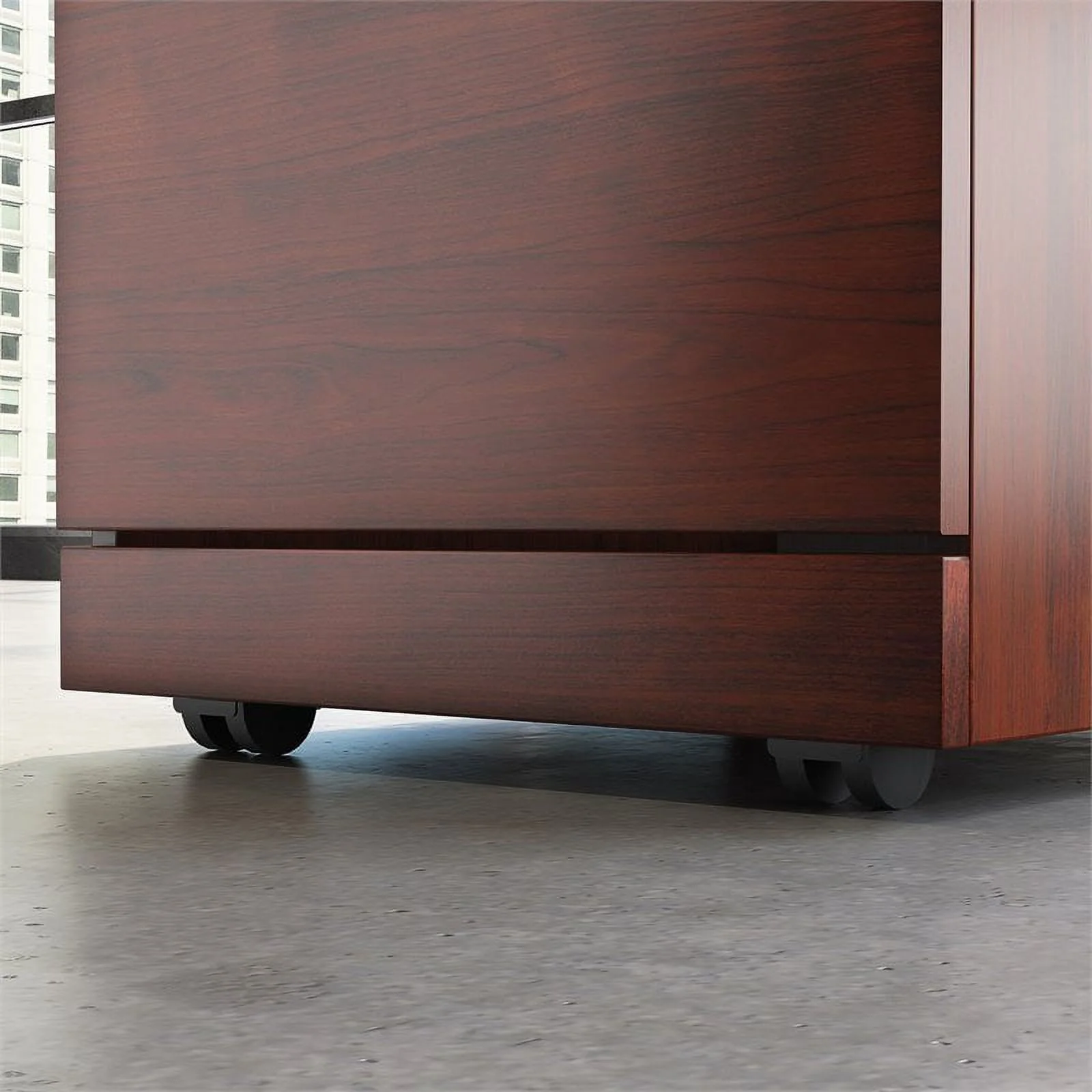 UrbanPro 2-Drawer Modern Engineered Wood Mobile File Cabinet in Cherry