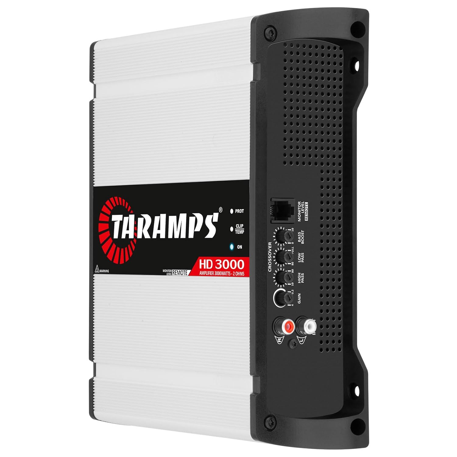 Taramps HD 3000 2 Ohms 1 Channel 3000 Watts RMS MAX Full Range Car Audio, Monoblock, LED Monitor Indicator, Class D Amplifier, Crossover, White 3k amp