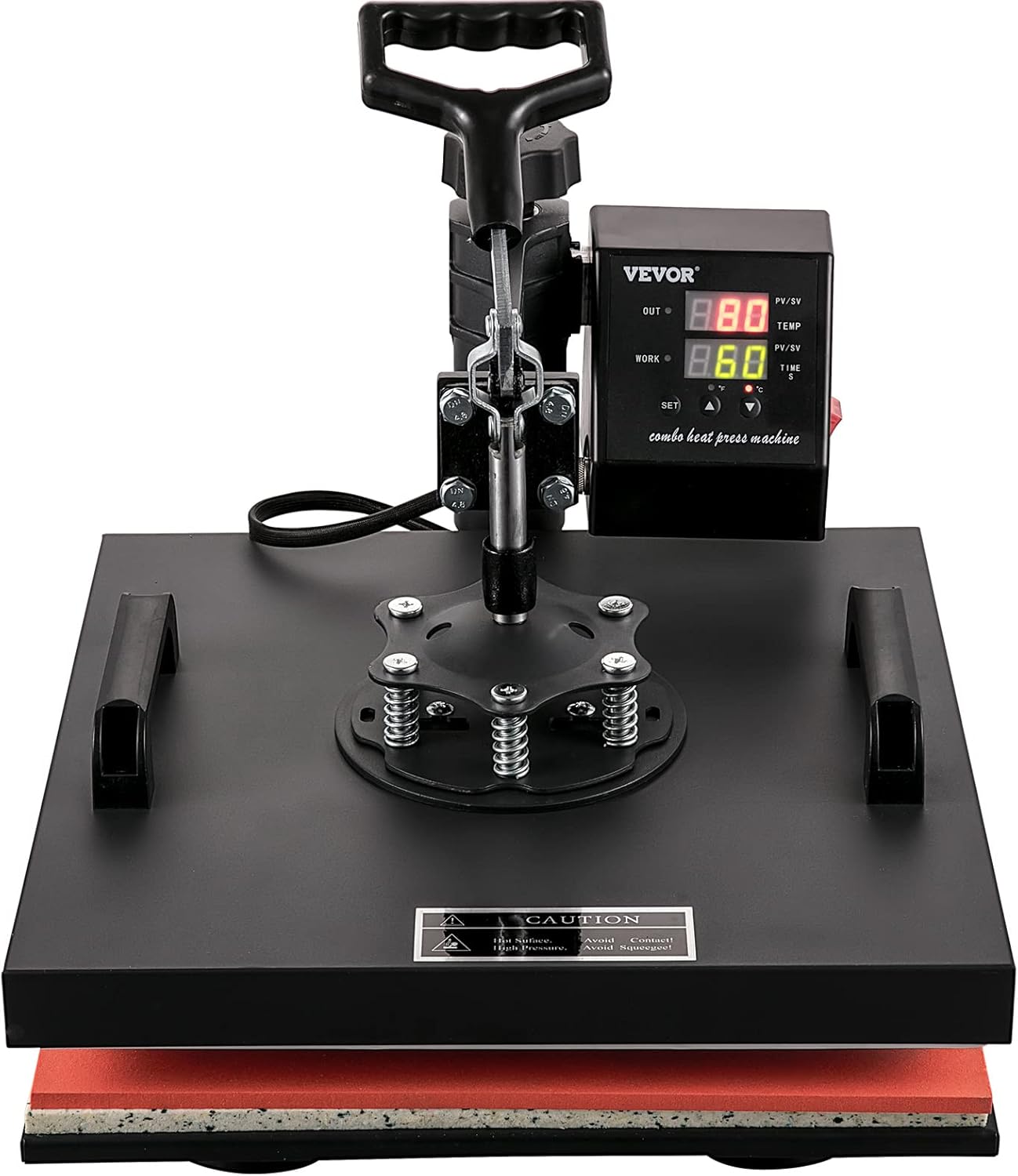 VEVOR 8 in 1 Heat Press Machine Combo 15x15, 360° Swing Away Tshirt Press Machine for Printing Hat Mug T Shirts Cap, Digital Multifunctional Sublimation Heat Transfer Machine